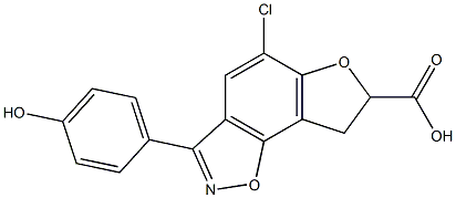 5-Chloro-7,8-dihydro-3-(4-hydroxyphenyl)furo[2,3-g][1,2]benzisoxazole-7-carboxylic acid Structure