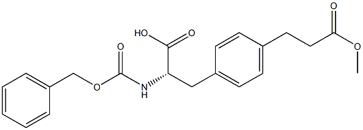 (2S)-2-Benzyloxycarbonylamino-3-[4-(2-methoxycarbonylethyl)phenyl]propionic acid Struktur