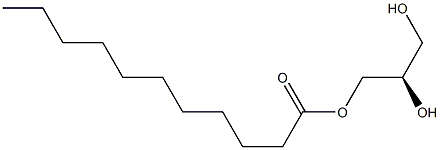 [R,(-)]-D-Glycerin 1-undecanoate 结构式