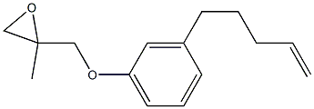 3-(4-Pentenyl)phenyl 2-methylglycidyl ether Structure