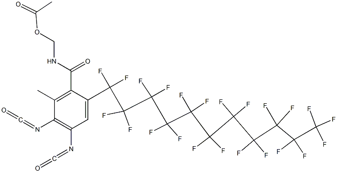 N-(Acetyloxymethyl)-2-(tricosafluoroundecyl)-4,5-diisocyanato-6-methylbenzamide