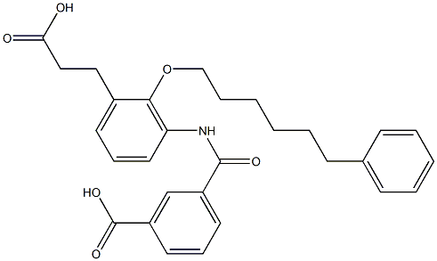 3-(3-Carboxybenzoylamino)-2-(6-phenylhexyloxy)benzenepropanoic acid Struktur