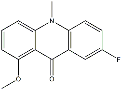 7-Fluoro-10-methyl-1-methoxyacridin-9(10H)-one Structure