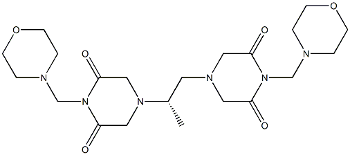 (S)-1,2-Bis(4-morpholinomethyl-3,5-dioxopiperazin-1-yl)propane Structure