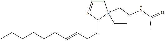 1-[2-(アセチルアミノ)エチル]-2-(3-デセニル)-1-エチル-3-イミダゾリン-1-イウム 化学構造式