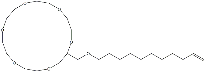 2-[[(10-Undecen-1-yl)oxy]methyl]-1,4,7,10,13,16-hexaoxacyclooctadecane Struktur
