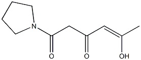 (Z)-1-(Pyrrolidin-1-yl)-5-hydroxy-4-hexene-1,3-dione Structure