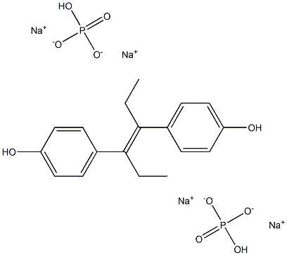 4,4'-(1,2-Diethyl-1,2-ethenediyl)diphenol bis(phosphoric acid disodium) salt Structure