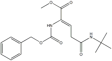 (Z)-2-[(Benzyloxycarbonyl)amino]-4-[(tert-butylamino)carbonyl]-2-butenoic acid methyl ester 结构式