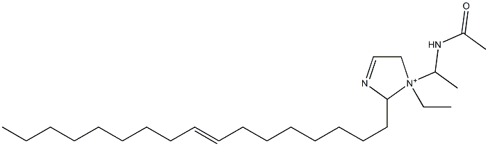1-[1-(Acetylamino)ethyl]-1-ethyl-2-(8-heptadecenyl)-3-imidazoline-1-ium Structure