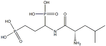 [1-(L-Leucylamino)propane-1,3-diyl]bisphosphonic acid Struktur