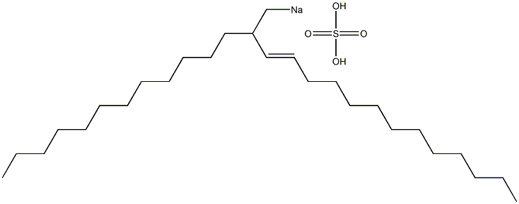 Sulfuric acid 2-dodecyl-3-pentadecenyl=sodium ester salt Structure