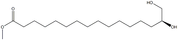 [S,(-)]-15,16-Dihydroxyhexadecanoic acid methyl ester Structure