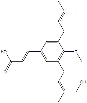 (E)-3-[3-(3-Methyl-2-butenyl)-4-methoxy-5-[(Z)-4-hydroxy-3-methyl-2-butenyl]phenyl]acrylic acid|