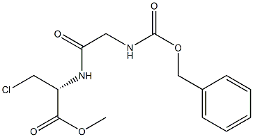 [R,(-)]-3-Chloro-2-[[N-(benzyloxycarbonyl)glycyl]amino]propionic acid methyl ester Struktur