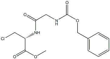 [R,(-)]-3-Chloro-2-[[N-(benzyloxycarbonyl)glycyl]amino]propionic acid methyl ester Structure
