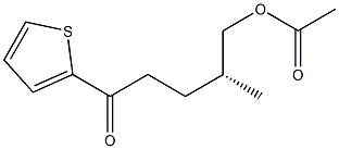 [R,(+)]-5-Acetyloxy-4-methyl-1-(2-thienyl)-1-pentanone Structure