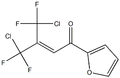 4-クロロ-3-(クロロジフルオロメチル)-4,4-ジフルオロ-1-(2-フリル)-2-ブテン-1-オン 化学構造式