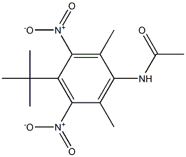 2-Acetylamino-5-tert-butyl-4,6-dinitro-m-xylene Struktur
