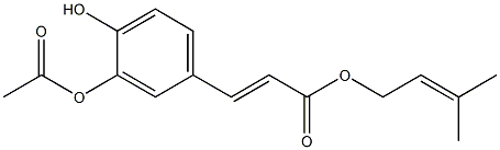 (E)-3-(3-Acetyloxy-4-hydroxyphenyl)propenoic acid 3-methyl-2-butenyl ester Structure