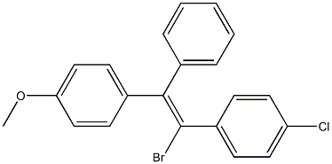 (Z)-1-Bromo-1-(p-chlorophenyl)-2-(p-methoxyphenyl)-2-phenylethene Structure