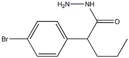 2-(p-ブロモフェニル)吉草酸ヒドラジド 化学構造式