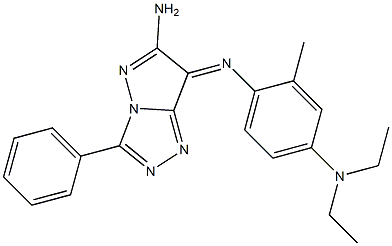 (7Z)-7-[[2-Methyl-4-(diethylamino)phenyl]imino]-3-phenyl-7H-pyrazolo[5,1-c]-1,2,4-triazol-6-amine Structure