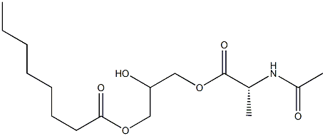 1-[(N-Acetyl-D-alanyl)oxy]-2,3-propanediol 3-octanoate Struktur