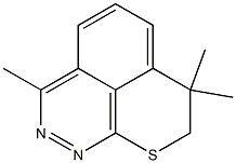 3,7,7-Trimethyl-7,8-dihydro-9-thia-9H-benzo[de]cinnoline Struktur