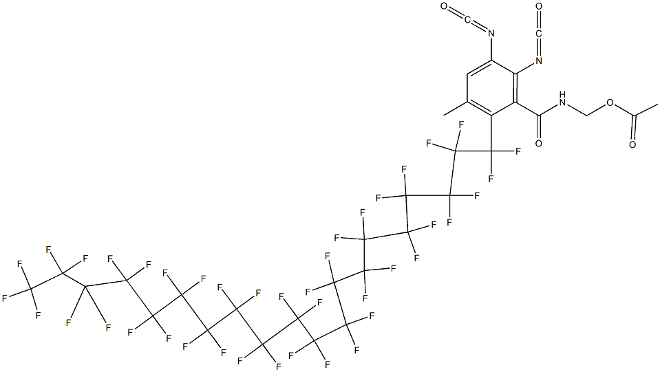 N-(Acetyloxymethyl)-2-(hentetracontafluoroicosyl)-5,6-diisocyanato-3-methylbenzamide