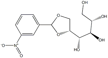 5-O,6-O-(3-Nitrobenzylidene)-D-glucitol Struktur