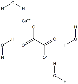 Calcium oxalate tetrahydrate Struktur