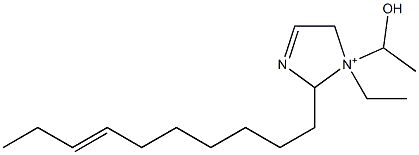 2-(7-Decenyl)-1-ethyl-1-(1-hydroxyethyl)-3-imidazoline-1-ium Struktur
