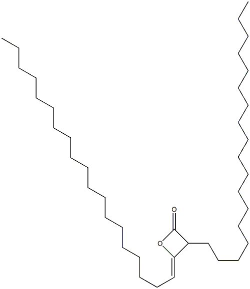 3-Octadecyl-4-(nonadecan-1-ylidene)oxetan-2-one Struktur
