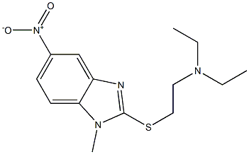 2-[2-(Diethylamino)ethylthio]-1-methyl-5-nitro-1H-benzimidazole Structure