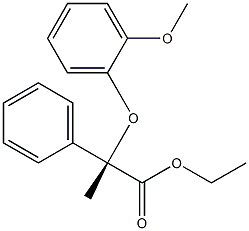 [S,(+)]-2-(o-Methoxyphenoxy)-2-phenylpropionic acid ethyl ester Structure