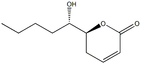 (6S)-6-[(1S)-1-Hydroxypentyl]-5,6-dihydro-2H-pyran-2-one 结构式