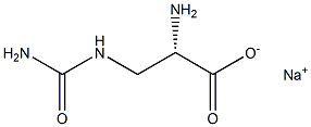 [S,(-)]-2-Amino-3-ureidopropionic acid sodium salt Struktur