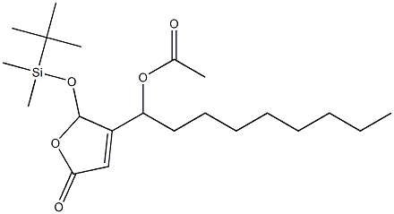 Acetic acid 1-[[2,5-dihydro-5-oxo-2-(tert-butyldimethylsiloxy)furan]-3-yl]nonyl ester Structure