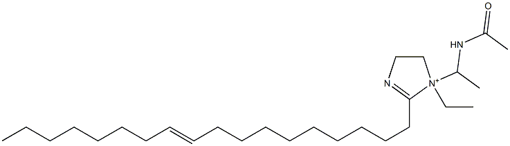 1-[1-(Acetylamino)ethyl]-1-ethyl-2-(10-octadecenyl)-2-imidazoline-1-ium,,结构式