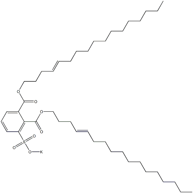 3-(Potassiosulfo)phthalic acid di(4-heptadecenyl) ester Structure