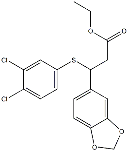 3-[(3,4-Dichlorophenyl)thio]-3-(1,3-benzodioxol-5-yl)propionic acid ethyl ester