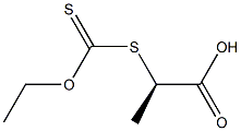 (+)-Dithiocarbonic acid O-ethyl S-[(R)-1-carboxyethyl] ester Structure