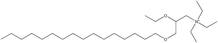3-Hexadecyloxy-2-ethoxy-N,N,N-triethylpropan-1-aminium 结构式