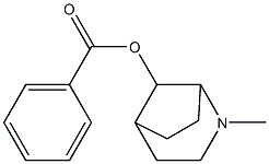 2-メチル-2-アザビシクロ[3.2.1]オクタン-8-オールベンゾアート 化学構造式