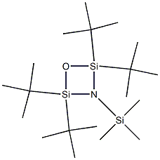 2,2,4,4-Tetrakis(1,1-dimethylethyl)-3-trimethylsilyl-1-oxa-3-aza-2,4-disilacyclobutane Structure