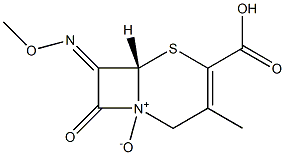 7-[(E)-Methoxyimino]-3-methyl-4-carboxycepham-3-ene 1-oxide Structure
