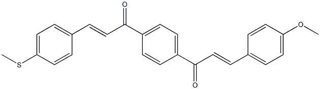 (E)-4-Methoxy-4'-[4-(methylthio)cinnamoyl]chalcone Struktur