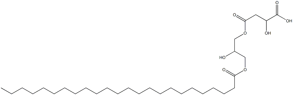 L-Malic acid hydrogen 4-(2-hydroxy-3-tetracosanoyloxypropyl) ester Struktur