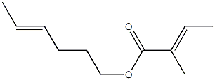 (E)-2-Methyl-2-butenoic acid 4-hexenyl ester Structure